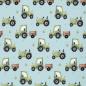 Preview: Baumwolljersey Traktor auf Mint Landkind by Mrs. Mint Design by Swafing